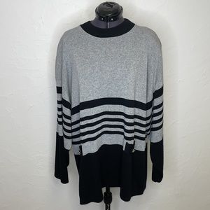 Vintage Alexandra Jordyn Gray and Black Sweater made in USA